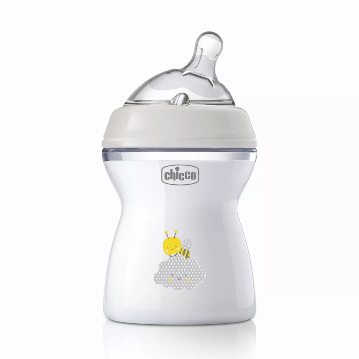 Biberon cu tetina din silicon Natural Feeling PP unisex 2 luni+, 250ml, Chicco