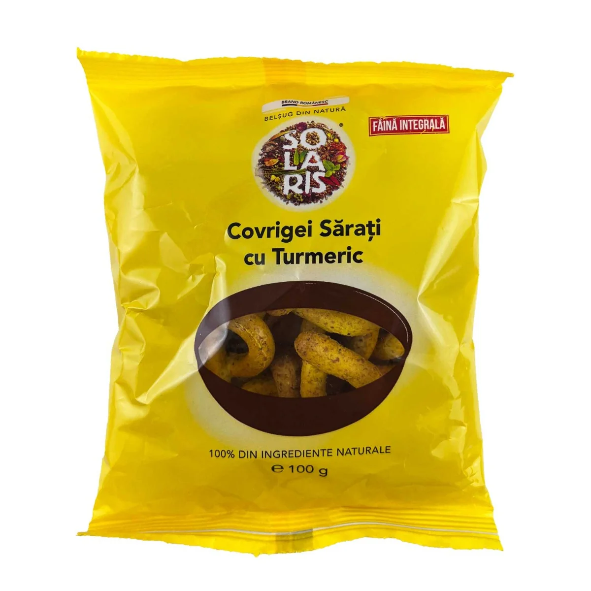 Covrigei Sarati Cu Turmeric, 100g, Solaris