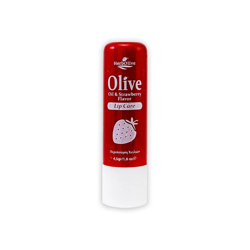 Balsam de buze cu ulei de masline si aroma de capsuni, 4.5g, Herbolive