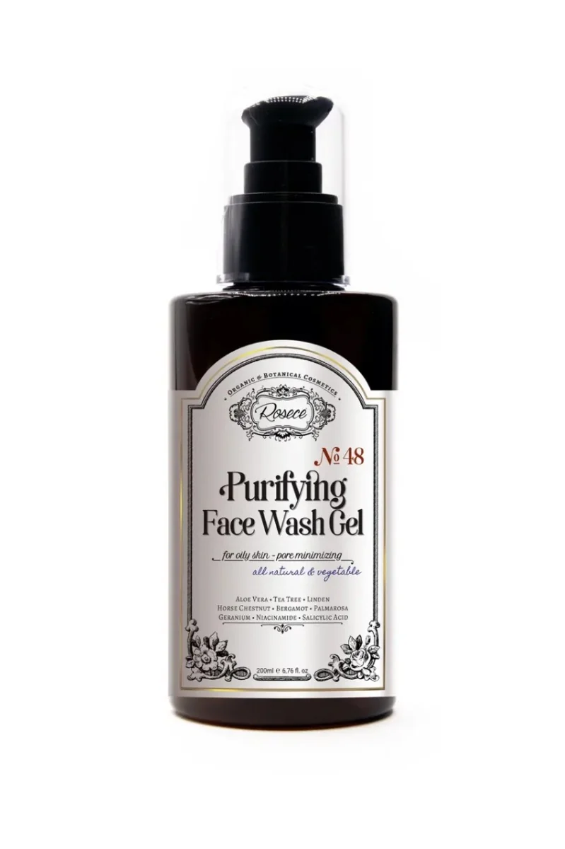 Gel de curatare purificator pentru ten gras si pori dilatati, 200ml, Rosece