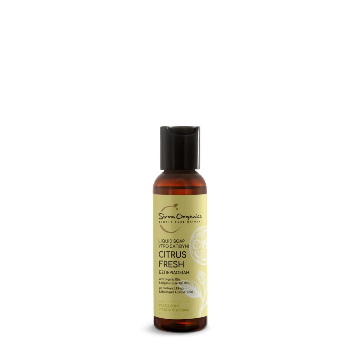 Sapun lichid cu citrice Citrus Fresh, 60ml, Sirra Organics