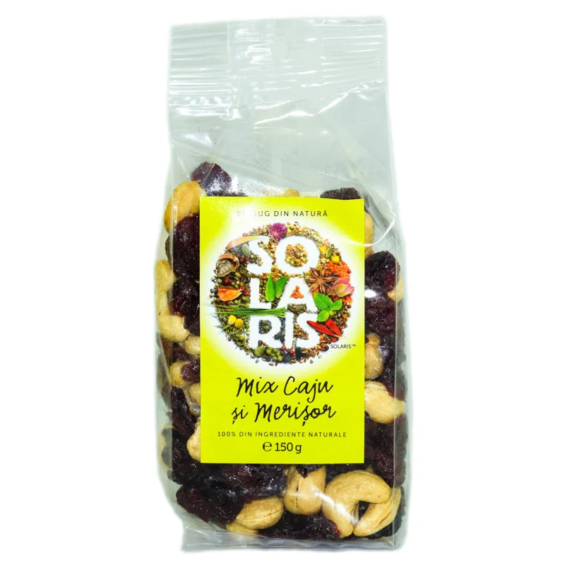 Fructe Uscate Mix Caju Si Merisor, 150g, Solaris