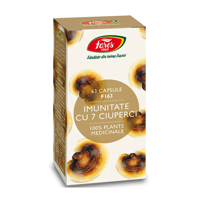 Imunitate Cu 7 Ciuperci F163, 63 Capsule, Fares