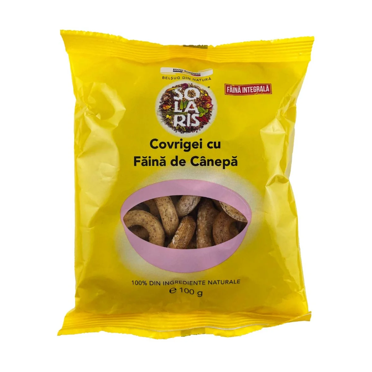 Covrigei Cu Faina De Canepa, 100g, Solaris