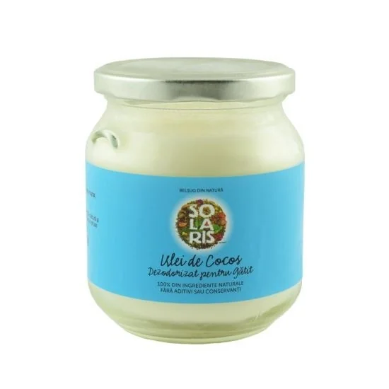 Ulei De Cocos Dezodorizat Pentru Gatit, 500ml, Solaris