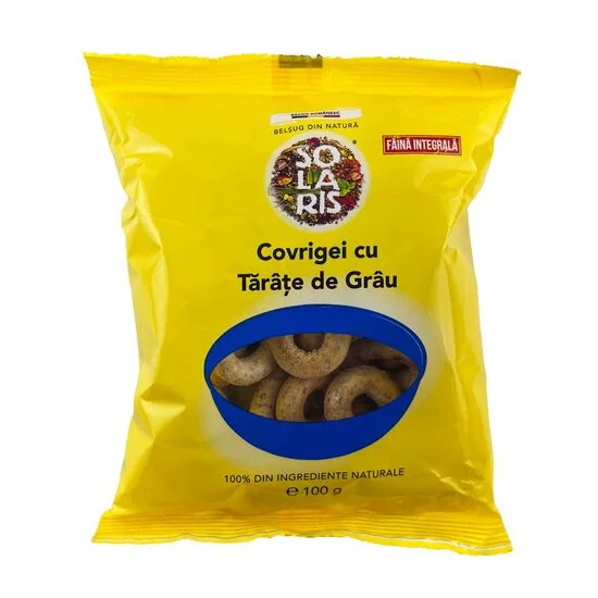Covrigei Din Faina Integrala Cu Tarate De Grau, 100g, Solaris