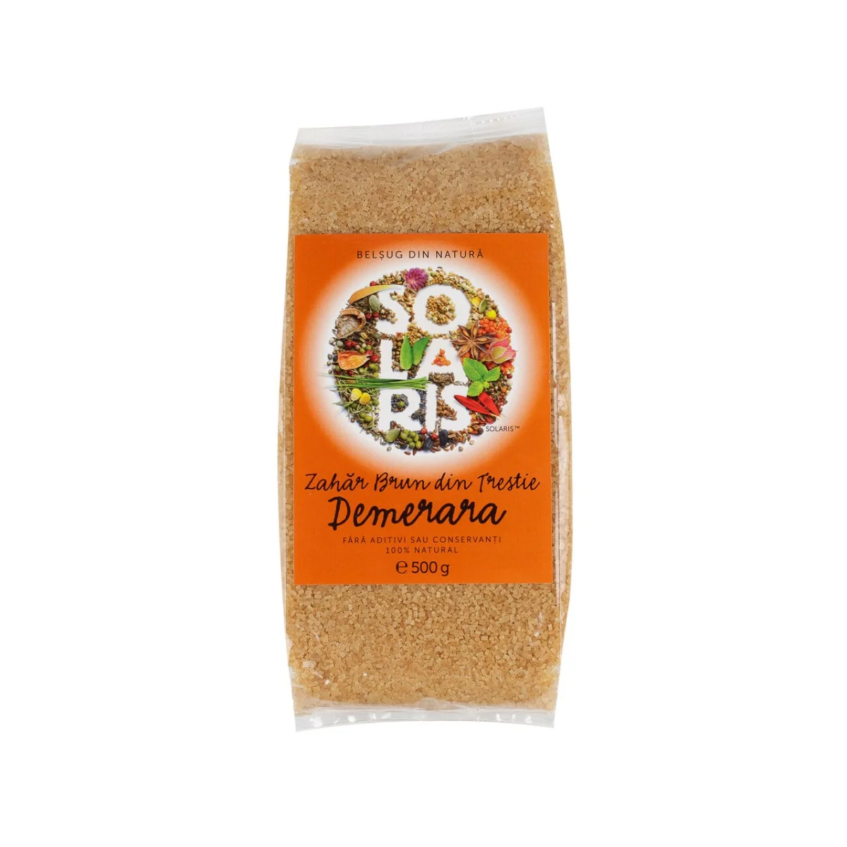 Zahar Brun Din Trestie Demerara, 500g, Solaris