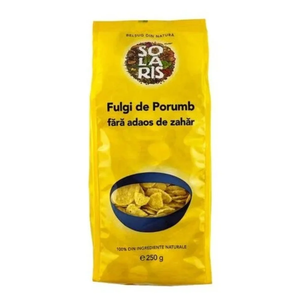Fulgi De Porumb Fara Zahar, 250G, Solaris