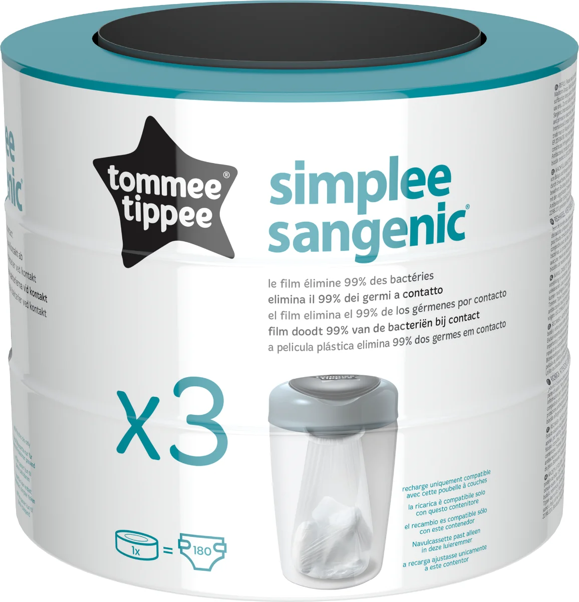 Rezerve Sangenic Simplee, 3 Bucati, Tommee Tippee