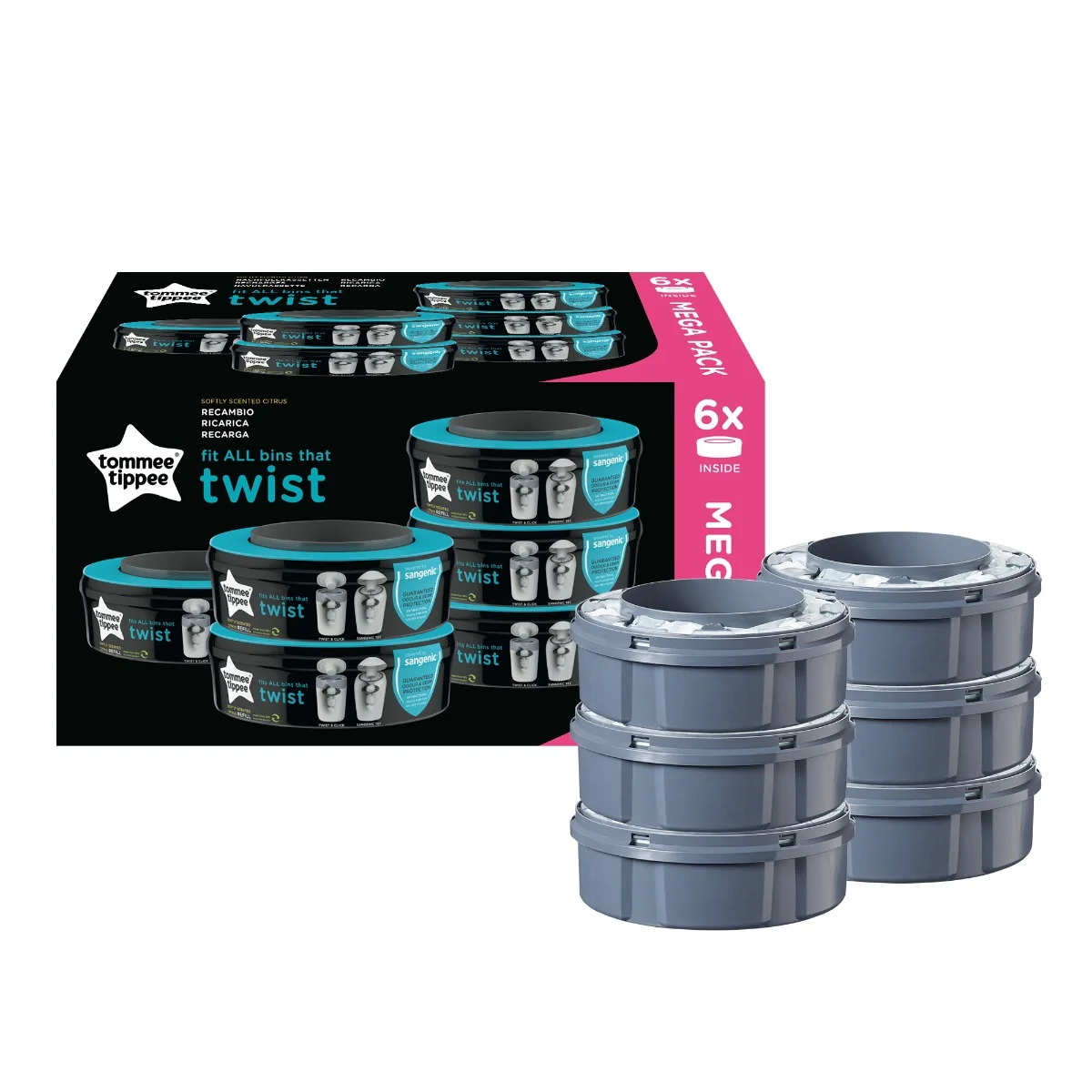 Rezerve Tec Twist, 6 Bucati, Tommee Tippee