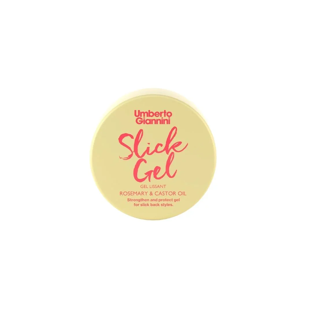 Gel pentru netezirea parului cu ulei de Rozmarin si Ricin Slick Gel Strong Curls, 50ml, Umberto Giannini