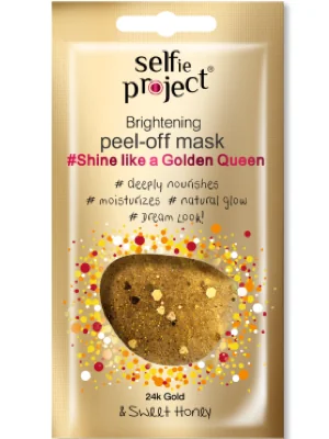 Masca exfolianta si hidratanta Galaxy Shine Like A Golden Queen, 12ml, Selfie Project