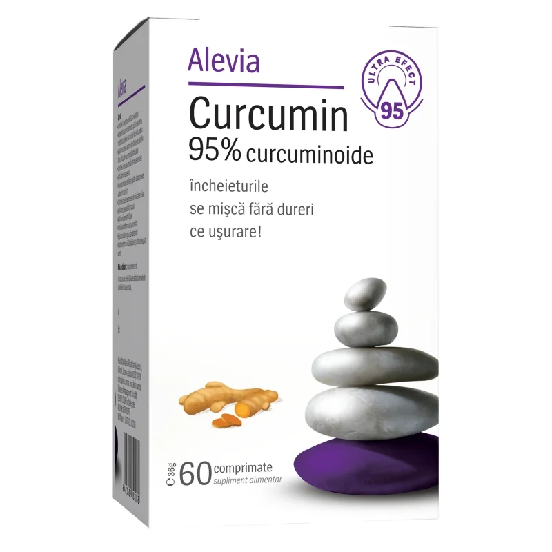 Curcumin 95% Curcuminoide, 60 Comprimate, Alevia