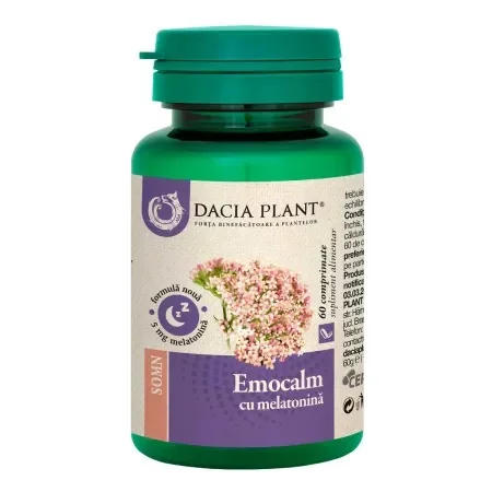 Emocalm Cu Melatonina, 60 Comprimate, Dacia Plant