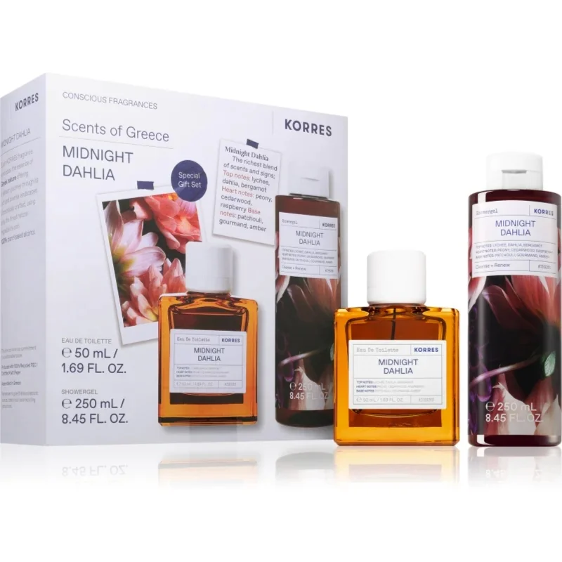Pachet Midnight Dhalia Apa de toaleta 50ml + Gel de dus 250ml, Korres