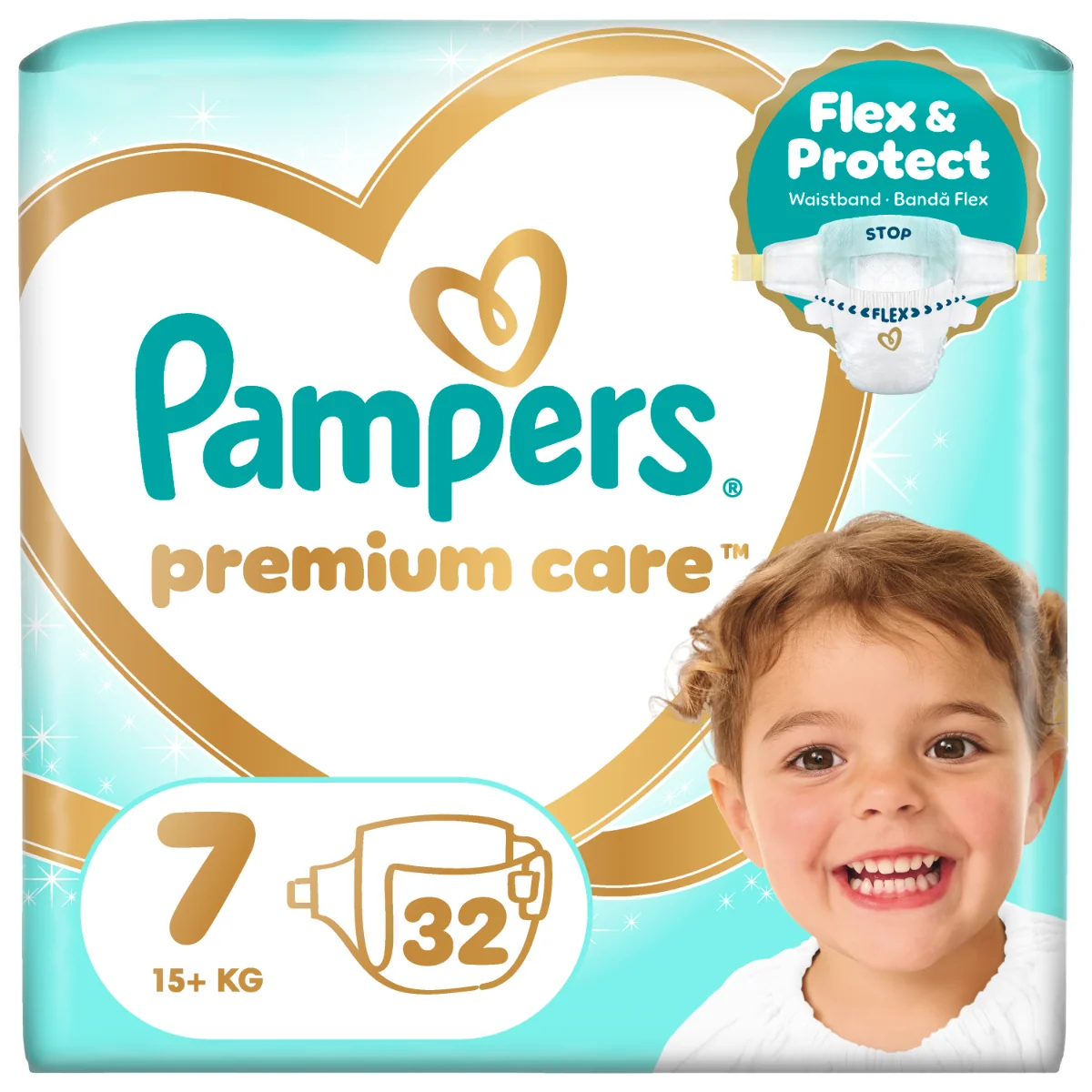 Scutece Pampers Premium Care marimea 7 15kg+, 32 bucati, Pampers