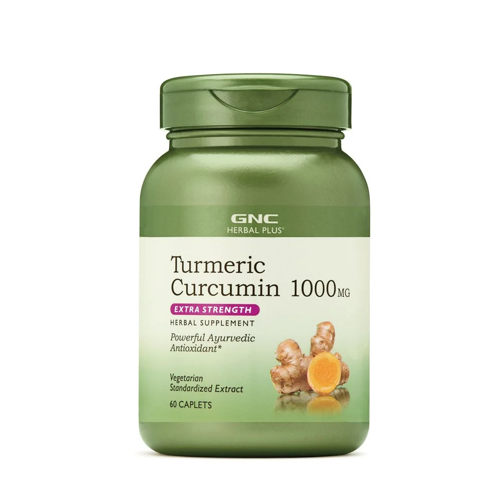 Turmeric Curcumin 1000 mg Herbal Plus, 60 Tablete, GNC