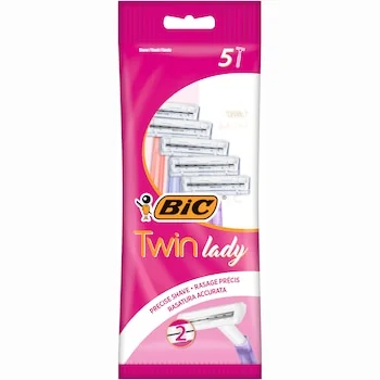 Pachet Aparat de ras Twin Lady, 5 bucati, BIC
