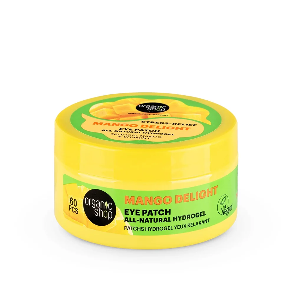 Plasturi pentru ochi cu hidrogel Mango Delight Stress Relief, 60 bucati, Organic Shop