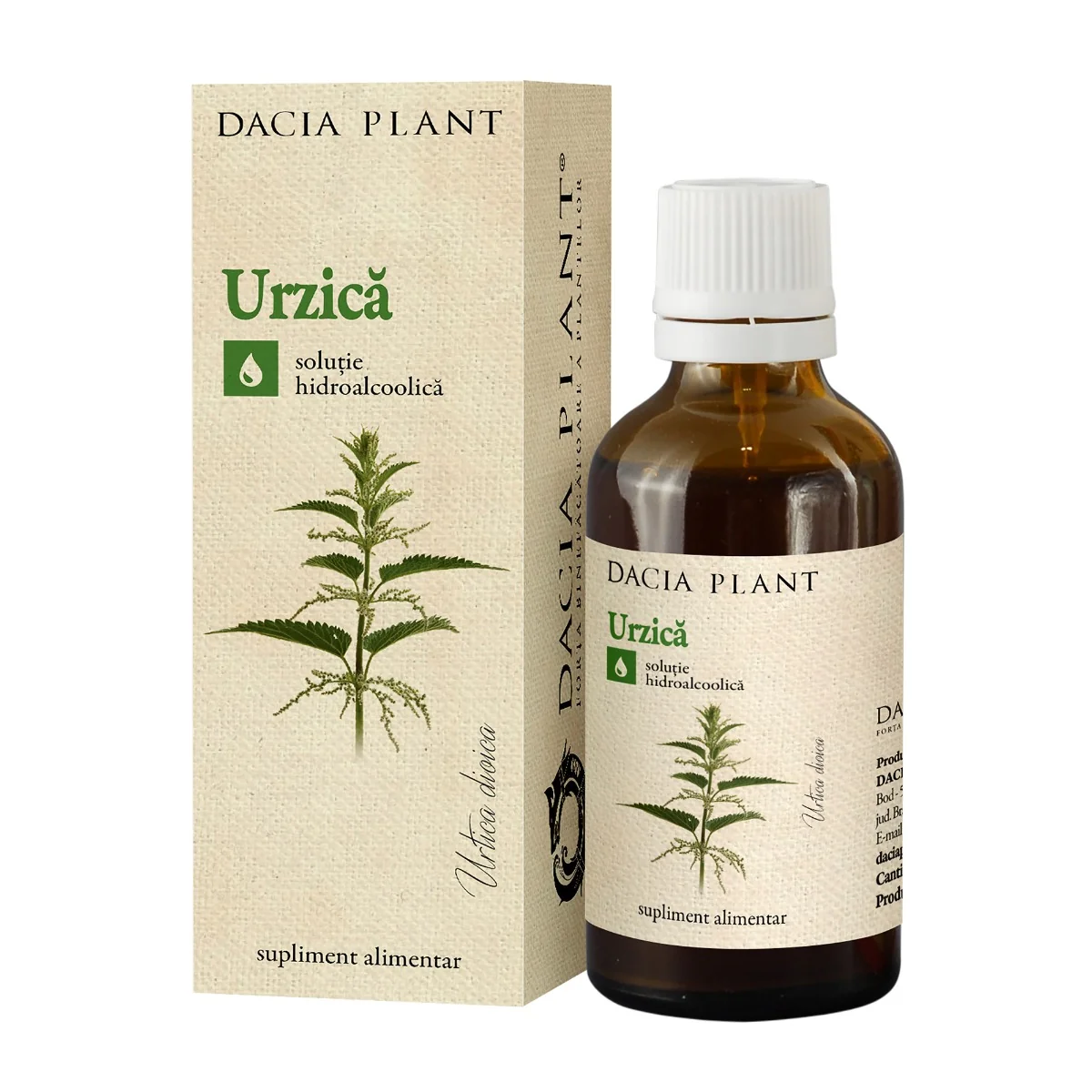 Tinctura De Urzica, 50 ml, Dacia Plant