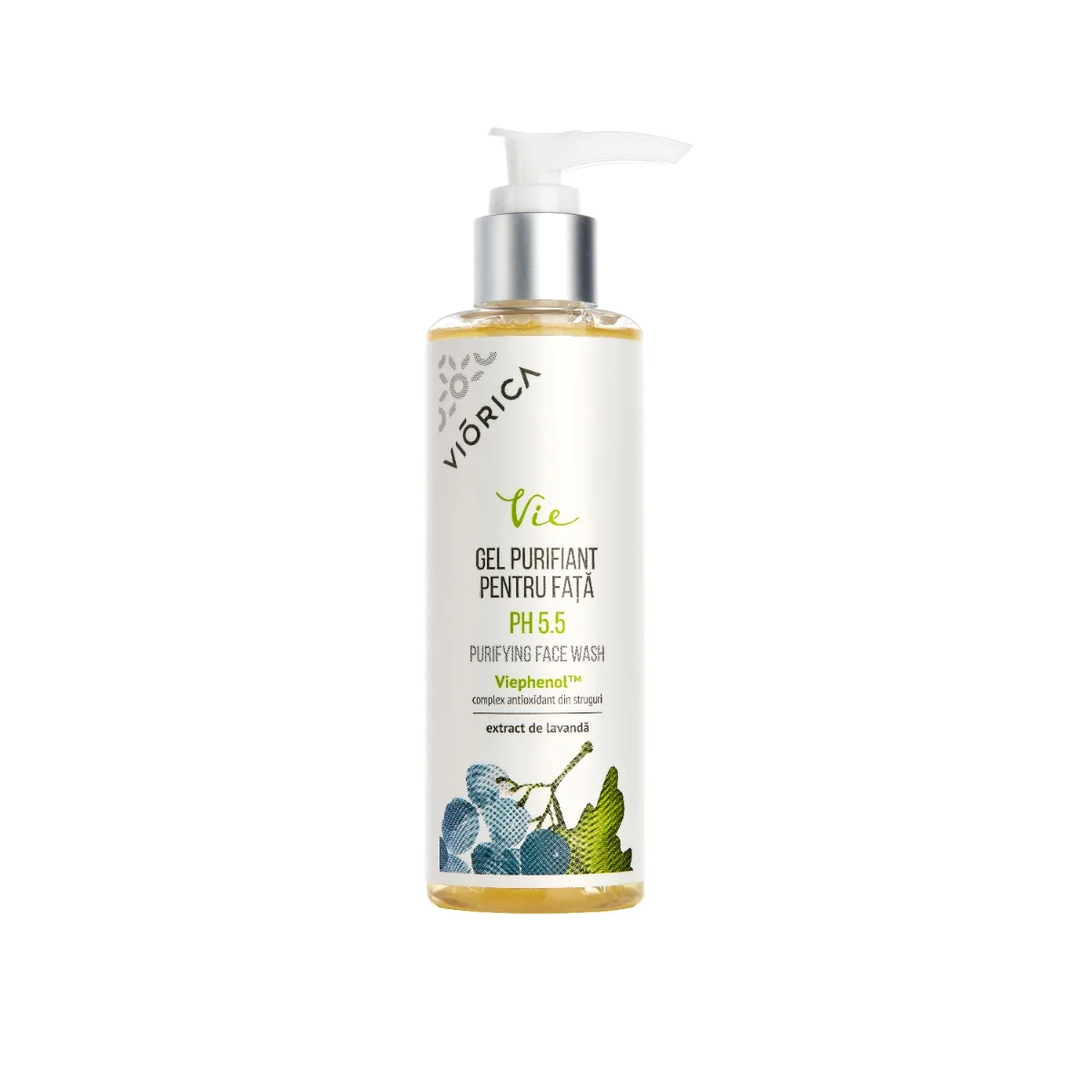 Gel purifiant pentru fata Vie, 200ml, Viorica