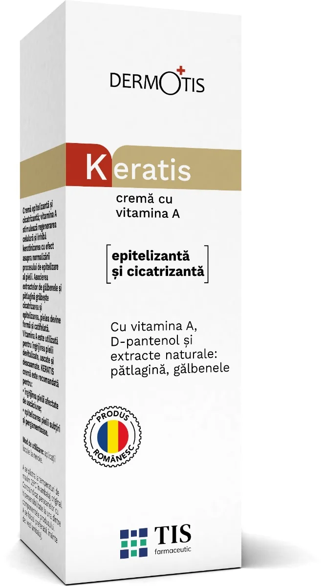 Crema Cu Vitamina A DermoTIS KeraTIS, 20ml, Tis Farmaceutic