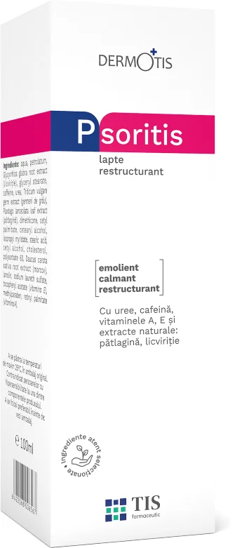 Lapte Restructurat PsoriTIS, 100ml, Tis Farmaceutic