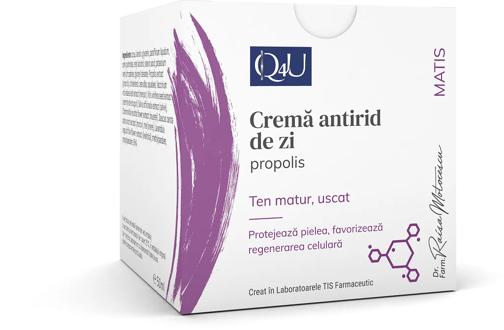 Crema Antirid De Zi Cu Propolis Q4U, 50ml, Tis Farmaceutic