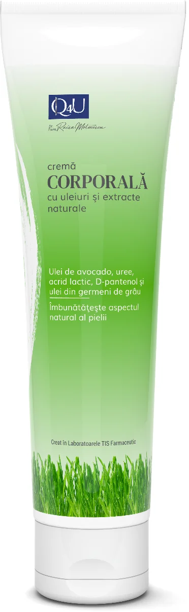 Crema Corporala Cu Ulei De Avocado Q4U, 150ml, Tis Farmaceutic