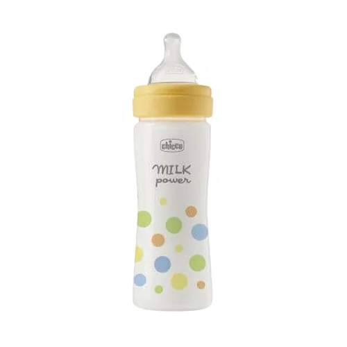 Biberon cu tetina din silicon si flux mediu Perfect Easy Baieti 2 luni+, 250ml, Chicco