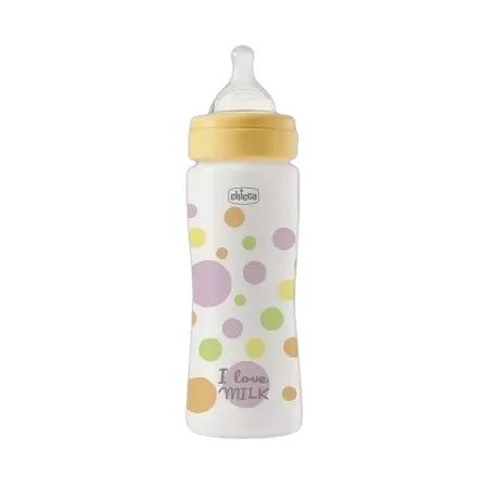 Biberon cu tetina din silicon si flux rapid Perfect Easy Fetite 4 luni+, 330ml, Chicco