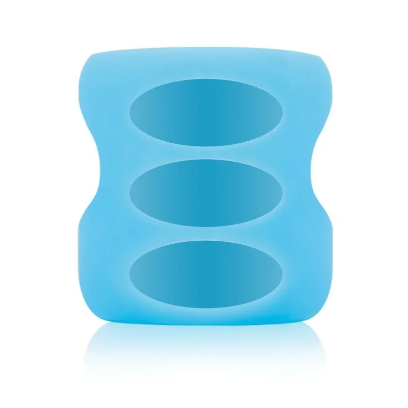 Protectie Silicon Pentru Biberon Din Sticla Cu Gat Larg Albastru, 150ml, Dr. Brown's