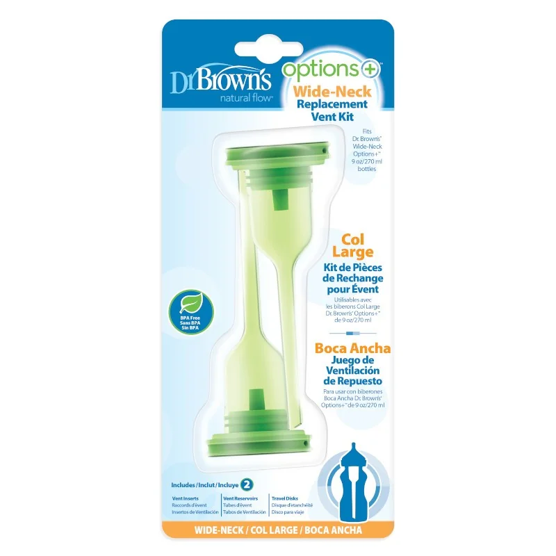 Set Rezerve Sistem De Ventilatie Pentru Biberoane Gat Larg, 2 Bucati, Dr. Brown's
