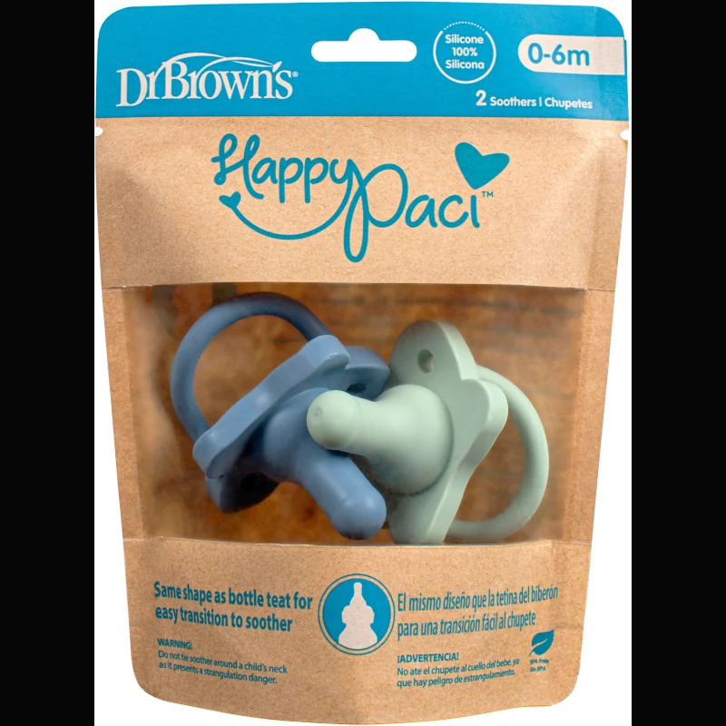 Suzeta Din Silicon Nivel 1 Albastru, 2 Bucati, Dr. Brown's