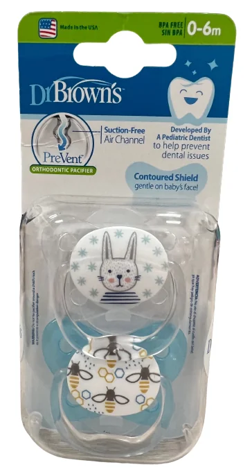 Suzeta Nivel 1 Design Fluture Culori Asortate, 2 Bucati, Dr. Brown's