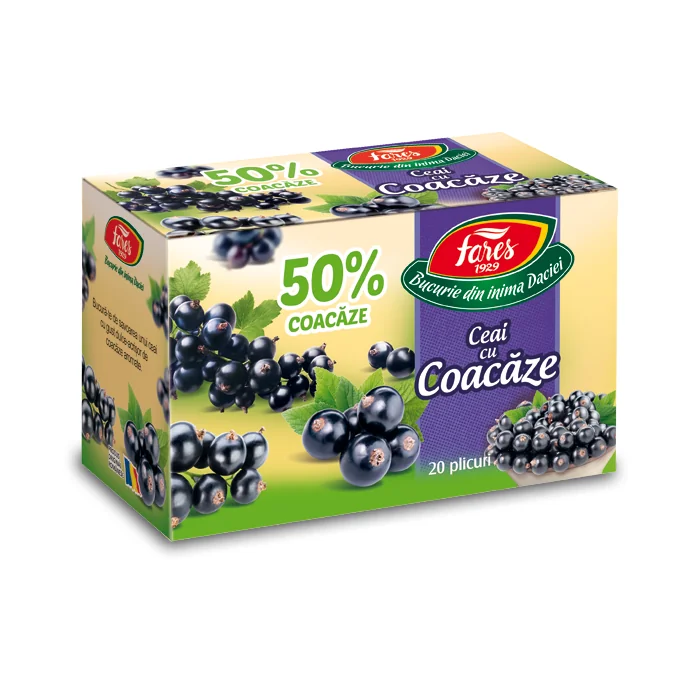 Ceai Coacaze, 20 Plicuri, Fares