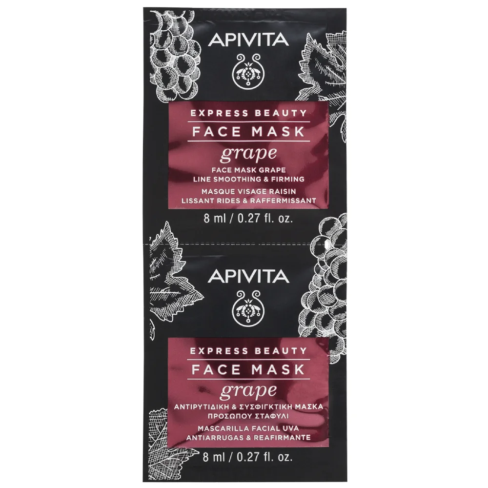 Apivita Express Mască Cu Struguri, 2 x 8ml
