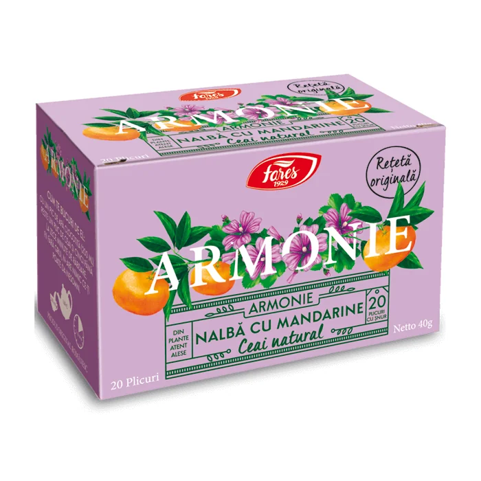 Ceai De Nalba Cu Mandarine Armonie, 20 Plicuri, Fares