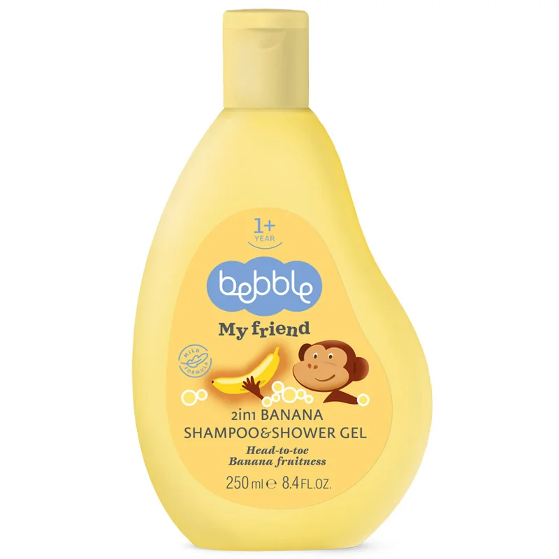 Sampon Banana Pentru Copii 2 In 1 My Friend, 250ml, Bebble