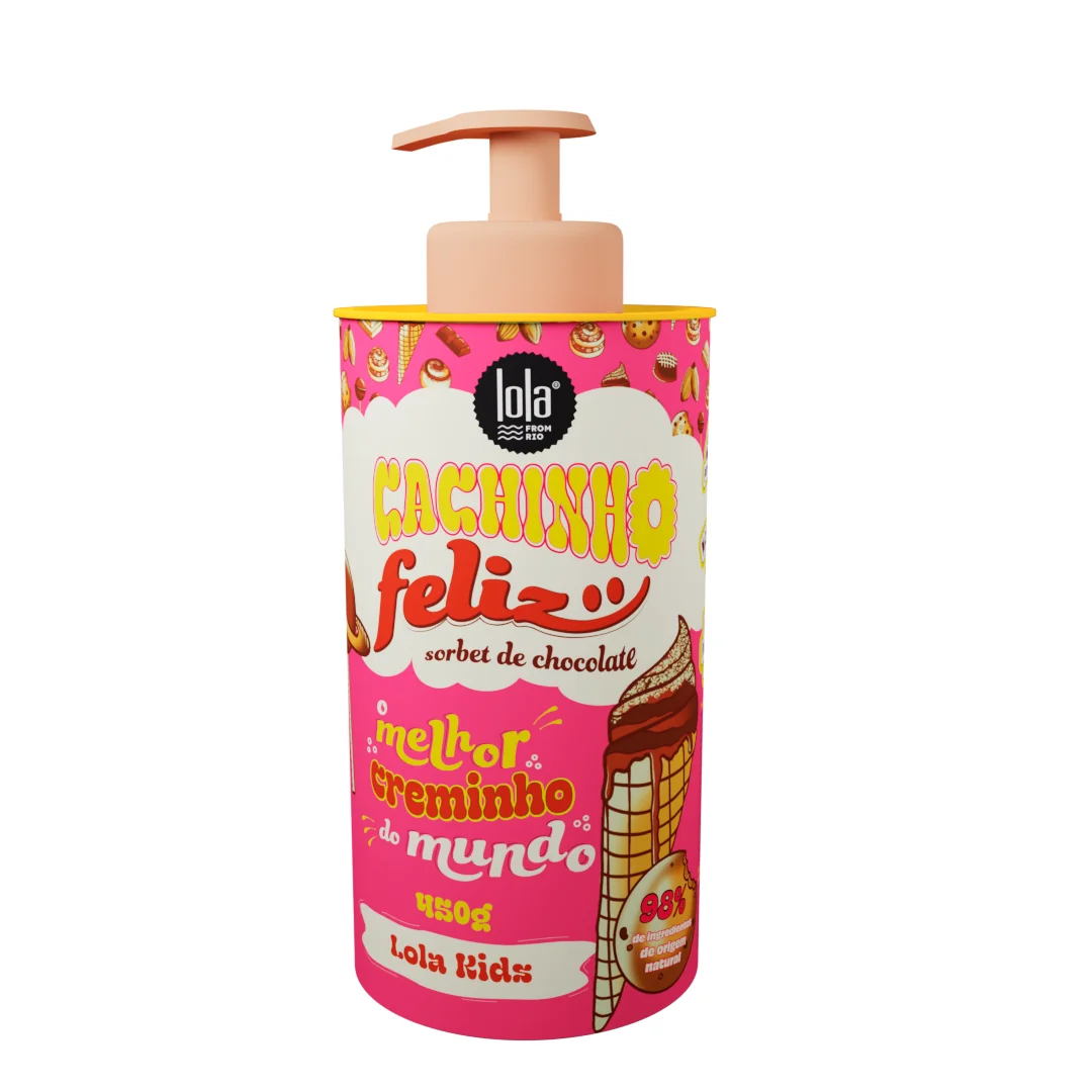 Crema pentru bucle copii cu aroma de ciocolata Cachinho Feliz, 450g, Lola Cosmetics