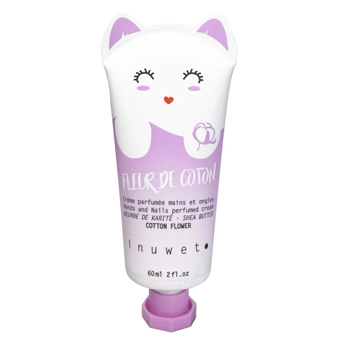 Crema hidratanta pentru maini si unghii cu parfum de floare de bumbac, 60ml, Inuwet