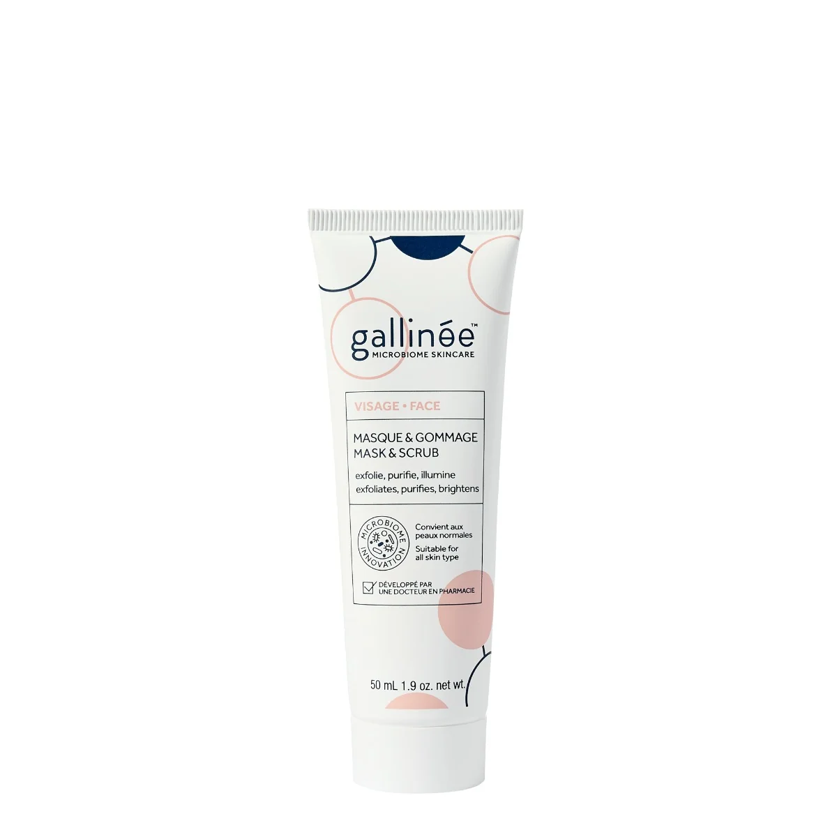 Masca si exfoliant pentru fata, 50ml, Gallinee