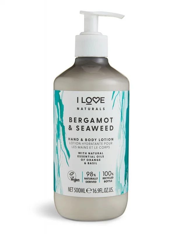 Lotiune de maini si corp Bergamot Seaweed Naturals, 500ml, I Love Cosmetics