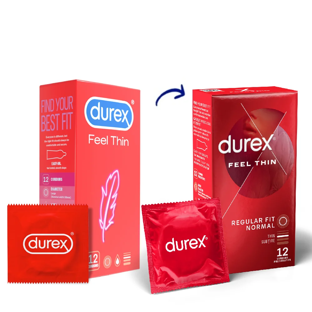 Prezervative Feel Thin, 12 Bucati, Durex