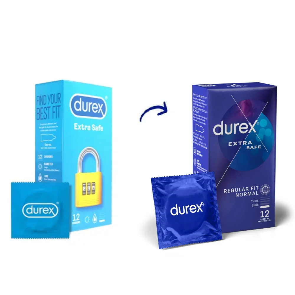 Prezervative Extra Safe, 12 Bucati, Durex