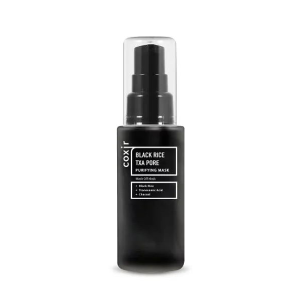 Masca purifianta pentru pori cu orez negru si Acid Tranexamic, 50ml, Coxir