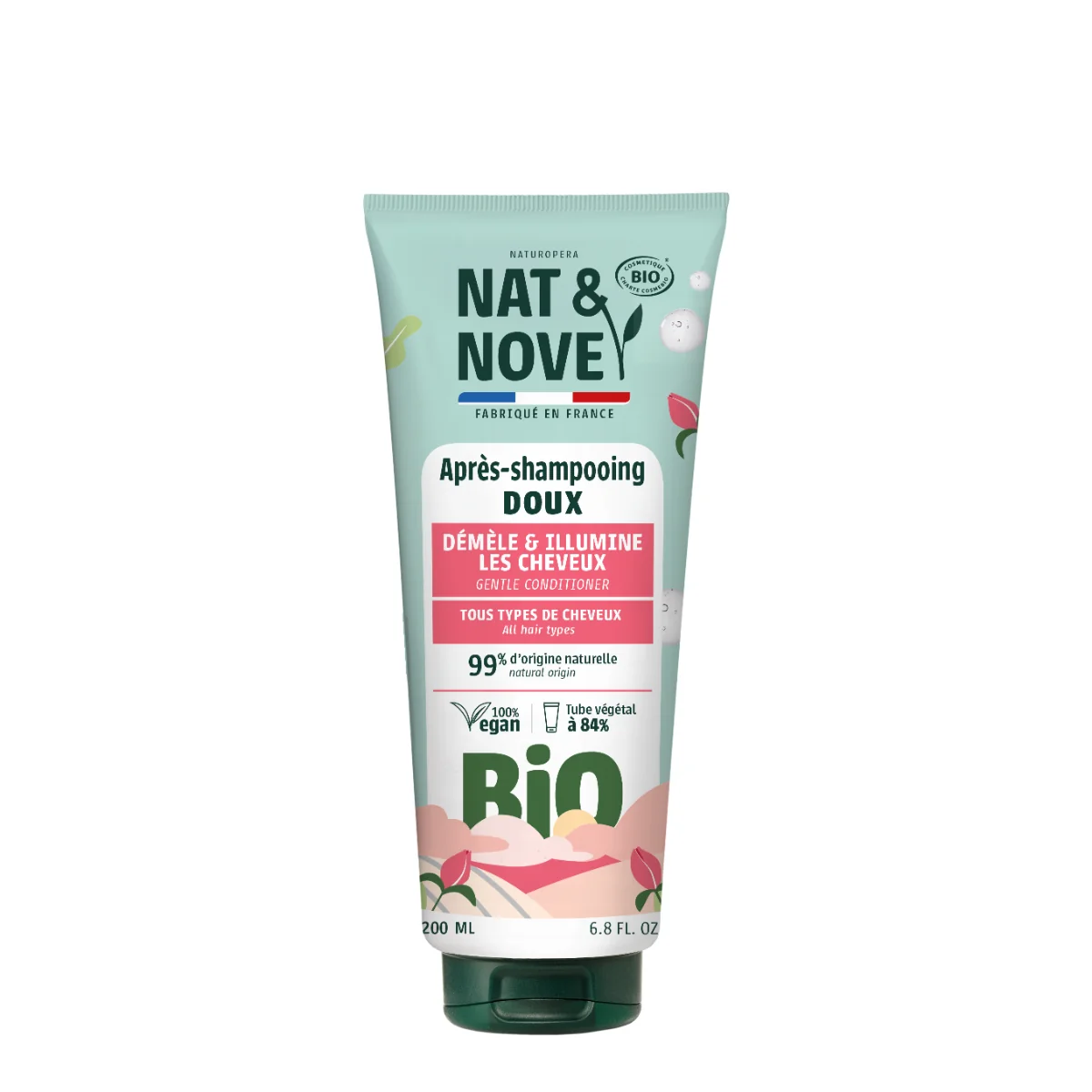 Balsam delicat pentru toate tipurile de par cu extract de galbenele Bio, 200ml, Nat&Nove