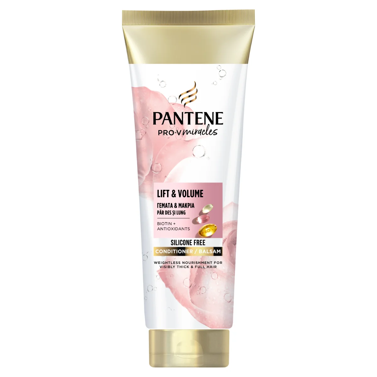 Balsam pentru par cu biotina fara silicon Lift'N'Volume, 160ml, Pantene