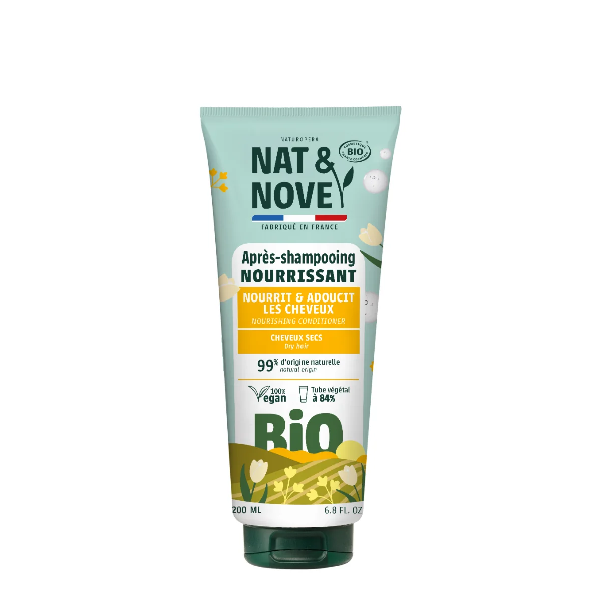 Balsam hranitor pentru par uscat cu extract de ovaz Bio, 200ml, Nat&Nove