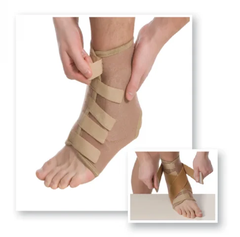 Orteza Elastica Pentru Glezna 7021, 21-26cm, M, Bej, Medtextile